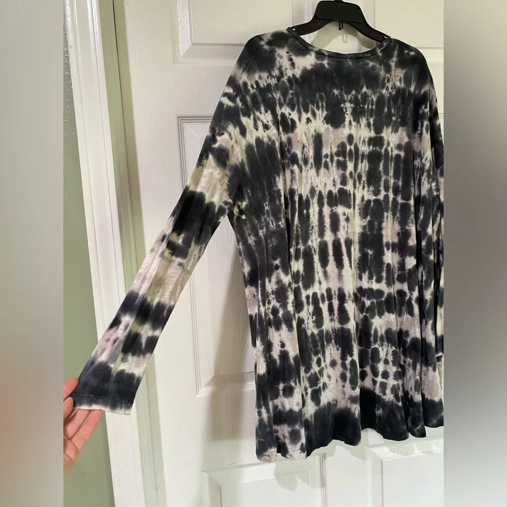 Show Me Your Mumu Mellow Tunic Top Womens L Tie Dye Long Sleeve Flowy Beach - Picture 9 of 12
